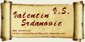 Valentin Srdanović vizit kartica